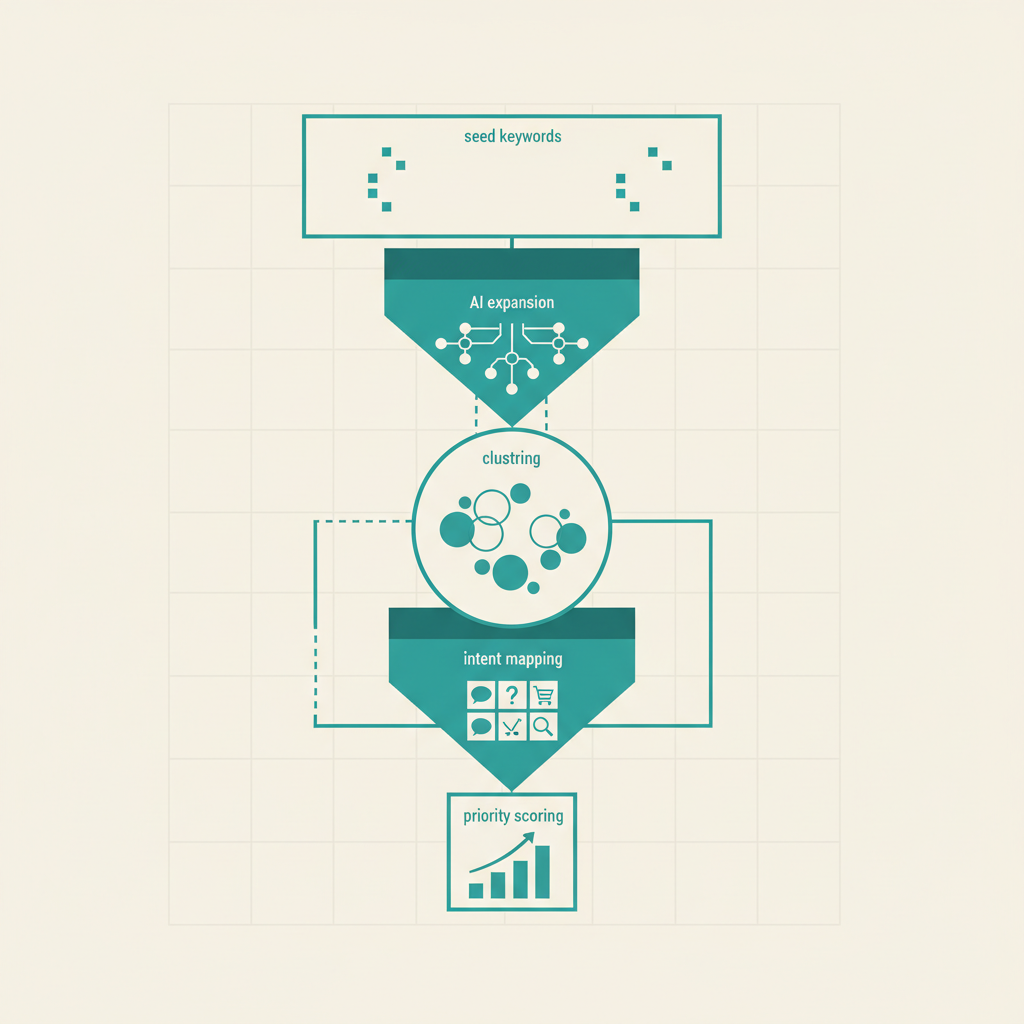 Infographic for ai keyword research article