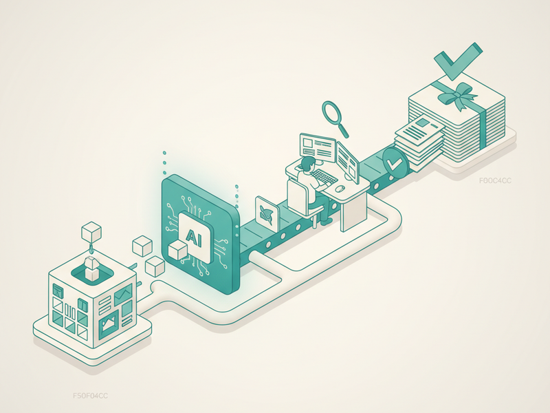 Isometric illustration for programmatic seo guide article