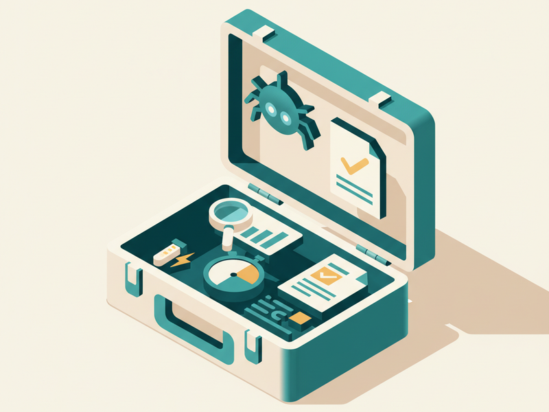 Isometric illustration for seo audit tools article