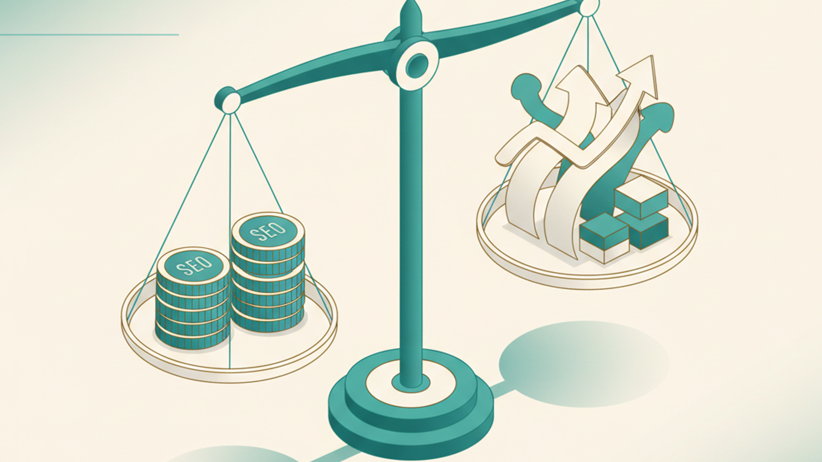 Isometric illustration for seo cost article