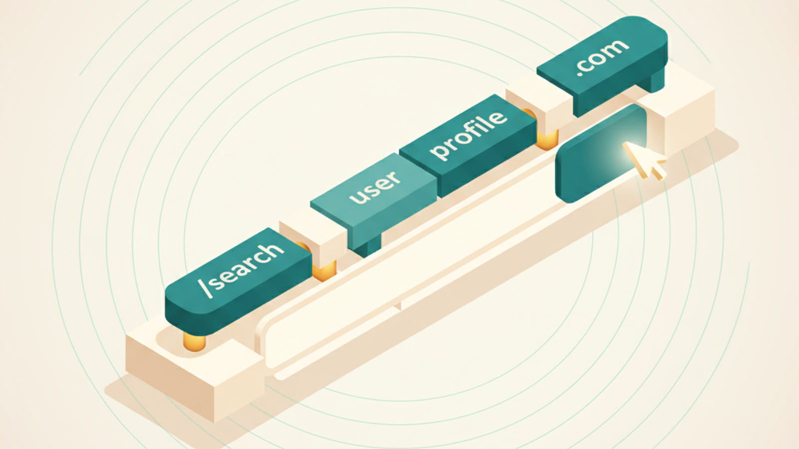 Isometric illustration for seo friendly urls article