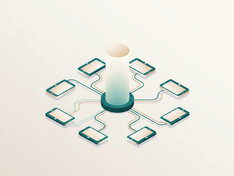 Isometric illustration for topic clusters seo article